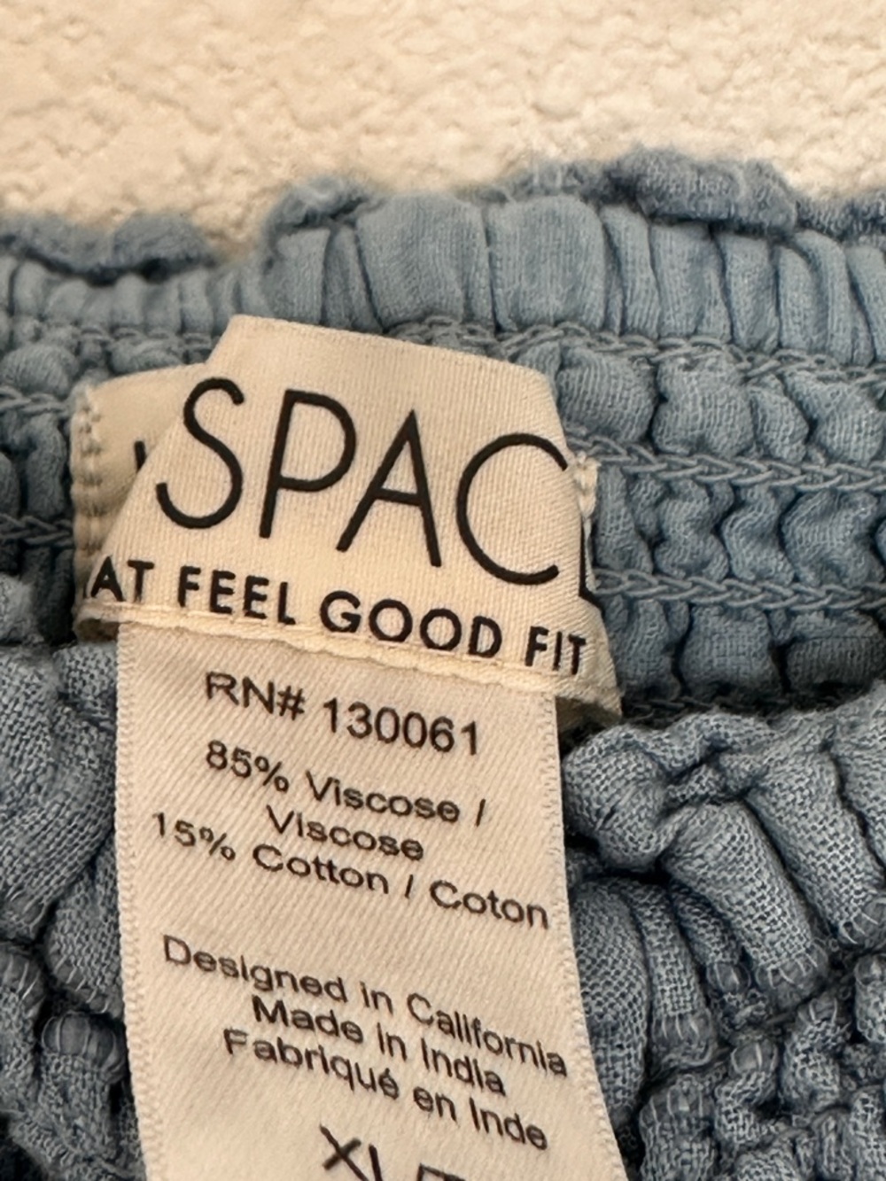 L*Space Blue Smocked Maxi Dress XL Lightweight Women's Summer Dress - Picture 10 of 10